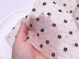 F058 Linen Fabric With Little Flowers 45×35cm For Doll Clothes Sewing Doll Craft Sewing Supplies For 12" 16" Fashion Dolls