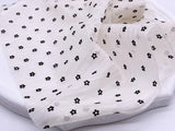 F058 Linen Fabric With Little Flowers 45×35cm For Doll Clothes Sewing Doll Craft Sewing Supplies For 12" 16" Fashion Dolls