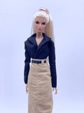 C005 Handmade Doll Lady's Shirt For 12" Fashion Dolls Like Poppy Parker Fashion Royalty NF Doll