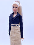 C005 Handmade Doll Lady's Shirt For 12" Fashion Dolls Like Poppy Parker Fashion Royalty NF Doll