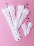 C020 White Lace Handmade Doll Socks For Blythe Azone PP FR 1/6 Doll