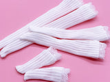 C020 White Lace Handmade Doll Socks For Blythe Azone PP FR 1/6 Doll