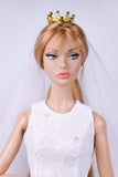 A033 Gold Mini Crown Doll Crown Hair Accessories For 12" Fashion Dolls Like Poppy Parker FR NF Doll