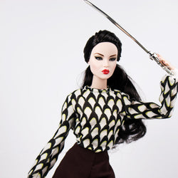 D017B Silver Sword Doll Miniature Dollhouse For 12" Fashion Dolls Like FR PP Blythe BJD
