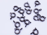 B117 Metal 5mm Spring Clasps Jewelry Making Doll Accessories Craft Supplies