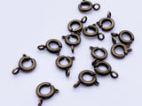 B117 Metal 5mm Spring Clasps Jewelry Making Doll Accessories Craft Supplies