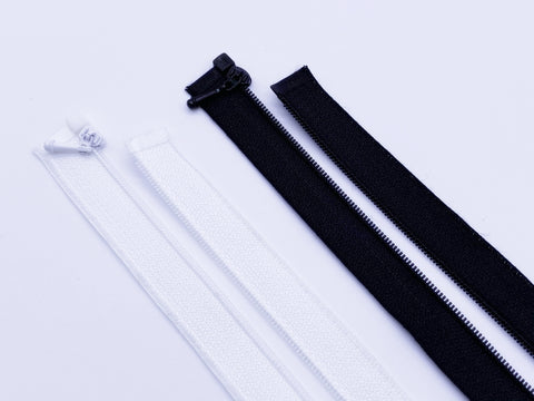 8 inch White Zipper Invisible Zipper White Non Separating Zipper Nylon White Zipper Crafts 8” Zipper for Sewing