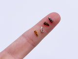 B056 Gold Silver 6mm Metal Mini Toggle Buttons Tiny Buttons Doll Buttons Sewing