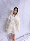 Handmade by Jiu 005 - White Oversize Cardigan Sweater For 12“ Dolls Like Fashion Royalty FR Poppy Parker PP Nu Face NF