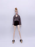 Handmade by Jiu 006 - Brown Cardigan Sweater For 12“ Dolls Like Fashion Royalty FR Poppy Parker PP Nu Face NF