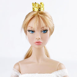 A037 Gold Mini Crown Doll Crown Hair Accessories For 12" Fashion Dolls Like Fashion Royalty PP