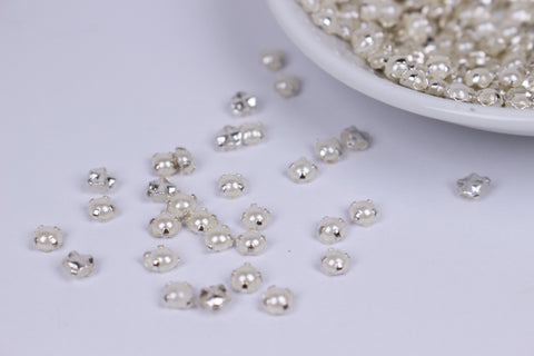 B012 3mm 4mm 5mm Faux Pearl Sew On Rhinestone Doll Clothes Sewing Supp – i  Sew For Doll