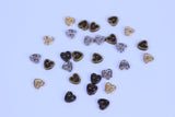 CLEARANCE! B030 Mini Metal Tiny Heart 4mm Buttons Doll Buttons Doll Sewing Craft Supplies