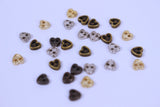 CLEARANCE! B030 Mini Metal Tiny Heart 4mm Buttons Doll Buttons Doll Sewing Craft Supplies