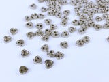 B030 Mini Metal Tiny Heart 4mm Buttons Doll Buttons Doll Sewing Craft Supplies