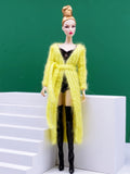 Handmade by Jiu 018 - Casual Long Cardigan Sweater Clothes For 12“ Dolls Like Fashion Royalty FR Poppy Parker PP Nu Face NF