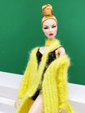 Handmade by Jiu 018 - Casual Long Cardigan Sweater Clothes For 12“ Dolls Like Fashion Royalty FR Poppy Parker PP Nu Face NF
