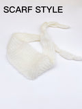 Handmade by Jiu 017 - White Mohair Scarf Cape For 12“ Dolls Like Fashion Royalty FR Poppy Parker PP Nu Face NF