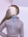 Handmade by Jiu 008 - Brown Turtle Neck Sweater For 12“ Dolls Like Fashion Royalty FR Poppy Parker PP Nu Face NF