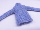 Handmade by Jiu 020 - Blue Cozy Turtle Neck Sweater For 12“ Dolls Like Fashion Royalty FR Poppy Parker PP Nu Face NF
