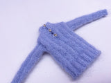 Handmade by Jiu 020 - Blue Cozy Turtle Neck Sweater For 12“ Dolls Like Fashion Royalty FR Poppy Parker PP Nu Face NF