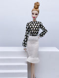 Handmade by Jiu 027 - Skirt With Ruffle Hem Knitting Clothes For 12“ Dolls Like Fashion Royalty FR Poppy Parker PP Nu Face NF