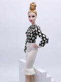Handmade by Jiu 027 - Skirt With Ruffle Hem Knitting Clothes For 12“ Dolls Like Fashion Royalty FR Poppy Parker PP Nu Face NF