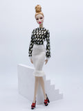 Handmade by Jiu 027 - Skirt With Ruffle Hem Knitting Clothes For 12“ Dolls Like Fashion Royalty FR Poppy Parker PP Nu Face NF