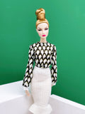 Handmade by Jiu 027 - Skirt With Ruffle Hem Knitting Clothes For 12“ Dolls Like Fashion Royalty FR Poppy Parker PP Nu Face NF