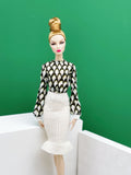 Handmade by Jiu 027 - Skirt With Ruffle Hem Knitting Clothes For 12“ Dolls Like Fashion Royalty FR Poppy Parker PP Nu Face NF