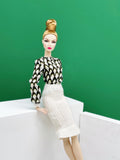 Handmade by Jiu 027 - Skirt With Ruffle Hem Knitting Clothes For 12“ Dolls Like Fashion Royalty FR Poppy Parker PP Nu Face NF