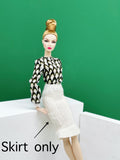 Handmade by Jiu 027 - Skirt With Ruffle Hem Knitting Clothes For 12“ Dolls Like Fashion Royalty FR Poppy Parker PP Nu Face NF