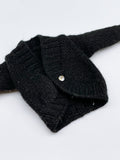 Handmade by Jiu 031 - Black Mini Cardigan Sweater For 12“ Dolls Like Fashion Royalty FR Poppy Parker PP Nu Face NF