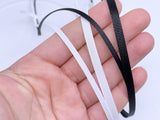 R007 3.5MM 5MM Black Skinny Ribbon Sewing Craft Doll Clothes Making Sewing Supply