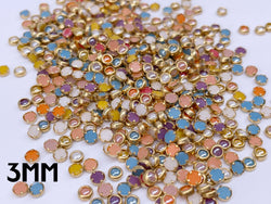 B053 3mm 4mm Multi Color Glue On Rhinestones Micro Mini Porcelain Rhinestones