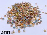 B053 3mm 4mm Multi Color Glue On Rhinestones Micro Mini Porcelain Rhinestones