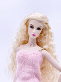 Handmade by Jiu 033 - Pink Chain Knitting Dress For 12“ Dolls Like Fashion Royalty FR