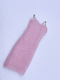 Handmade by Jiu 033 - Pink Chain Knitting Dress For 12“ Dolls Like Fashion Royalty FR