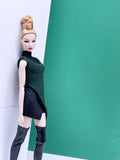 Handmade by Jiu 035 - Dark Green Knitting Sweater Vest For 12“ Dolls Like Fashion Royalty FR Poppy Parker PP Nu Face NF