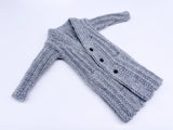 Handmade by Jiu 037 - Gray Knitting Coat For 12“ Dolls Like Fashion Royalty FR Poppy Parker PP Nu Face NF