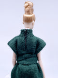 Handmade by Jiu 039 - Dark Green Knitting Sweater Dress For 12“ Dolls Like Fashion Royalty FR Poppy Parker PP Nu Face NF