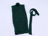 Handmade by Jiu 039 - Dark Green Knitting Sweater Dress For 12“ Dolls Like Fashion Royalty FR Poppy Parker PP Nu Face NF