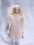 Handmade by Jiu 040 - Beige Knitting Vest For 12“ Dolls Like Fashion Royalty FR Poppy Parker PP Nu Face NF