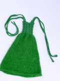 Handmade by Jiu 043 - Green Cute Knitting Long Dress For 12“ Dolls Like Fashion Royalty FR Poppy Parker PP Nu Face NF
