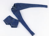 C025 Doll Clothes Denim Jeans Pants Legging Shorts For Poppy Parker Nu Face