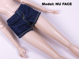C025 Doll Clothes Denim Jeans Pants Legging Shorts For Poppy Parker Nu Face