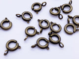 B117 Metal 5mm Spring Clasps Jewelry Making Doll Accessories Craft Supplies