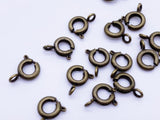 B117 Metal 5mm Spring Clasps Jewelry Making Doll Accessories Craft Supplies